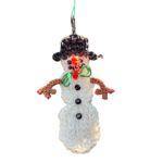 Flurry the Snowman Ornament - Top Hat & Rhinestones - Image 2