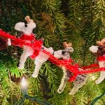 Santa's Sleigh & Reindeer Garland - Handmade Rubber Band Decor - Image 5
