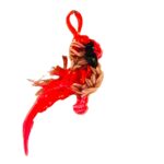 Aurora the Female Cardinal Ornament - Tan & Red Bird - Image 2