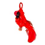 Borealis the Cardinal Ornament - Red Bird with Fluffy Tail - Image 2