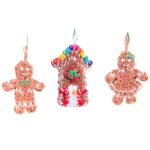 Gingerbread House Ornament Set - Complete with Boy & Girl - Image 3