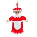 Mrs. Claus Christmas Ornament - Handmade with Apron - Image 2