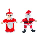 Santa & Mrs. Claus Ornament Set - Handmade Rubber Band - Image 2