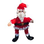 Handmade Santa Claus Ornament - Jolly Rubber Band Decor - Image 3